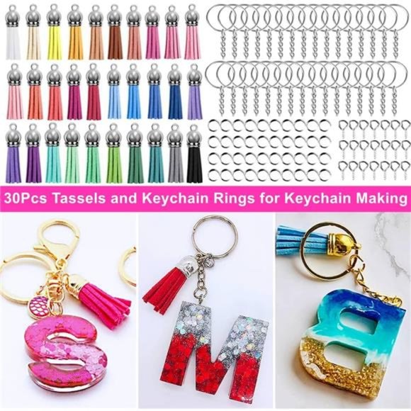 Alphabet Keychain Resin Mold SiliconeKit 208Pcs for EpoxyResin Casting Beginners - Picture 6 of 7